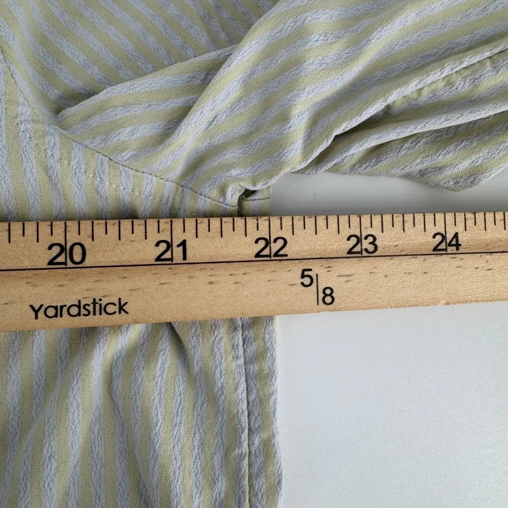 Vineyard Vines Girls Performance‎ Dress Size 16 Green Stripe Long Sleeve